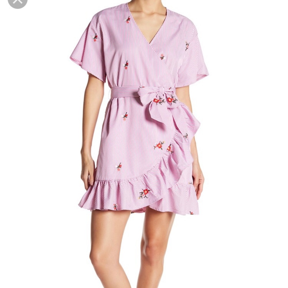 Romeo & Juliette striped embroidered dress